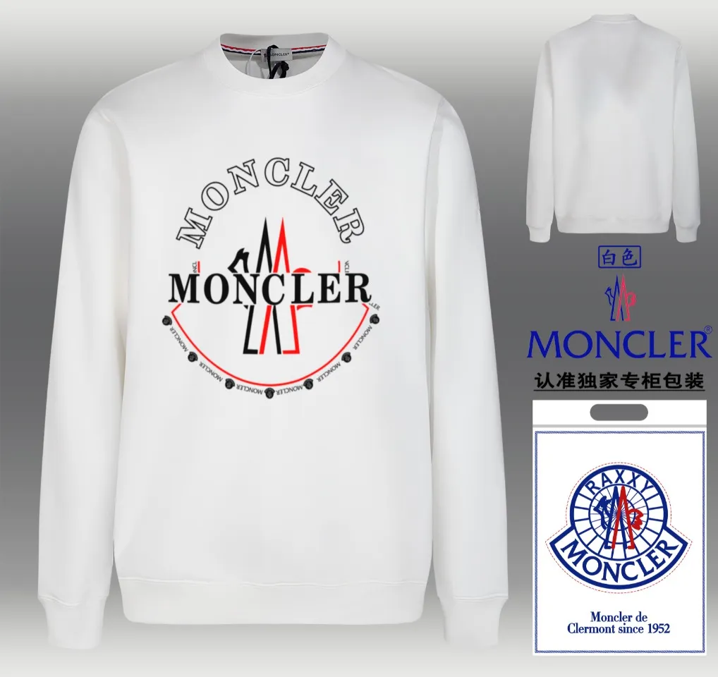 📦 📦 【 In Stock】 〖 𝐌𝐎𝐍𝐂𝐋𝐄𝐑~ 〗 440g 2024FW ， Premium Breathable Same Style ：Black White Size：S M L XL 2XL